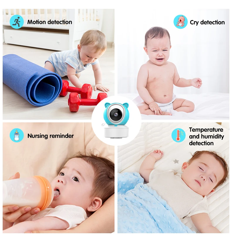 1080p Wifi Camera Security Cam Indoor Surveillance Camera Tuya Smart App Wireless Baby Monitor audio baby monitor