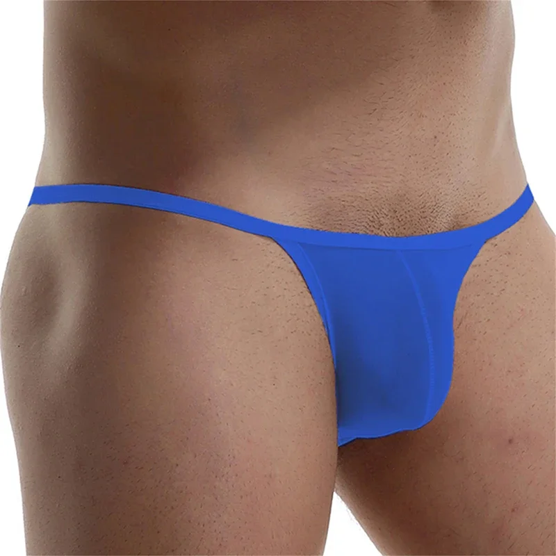 Ice Silk Men\'s Bikini Underwear Low-rise Ultra-Thin Panties Sexy Translucent Briefs U Bulge Pouch Mens Underpants Homme Cueca