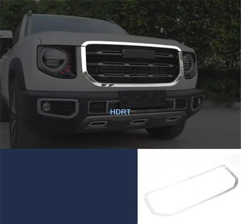 Front Grille Lamp Frame Rear Bumper Fog Light Cover Trunk Tail Gate Strip Door Edge Moulding For GWM Haval Dargo 2020-2022 Car