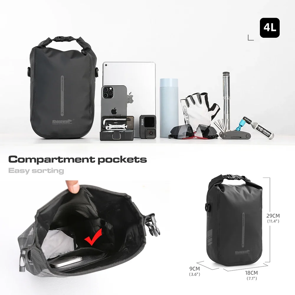 Rhinowalk FORK-PACK PLUS RK406 2個セット Rhinowalk 2 Pcs Bike Fork Bag 4L 6L Waterproof