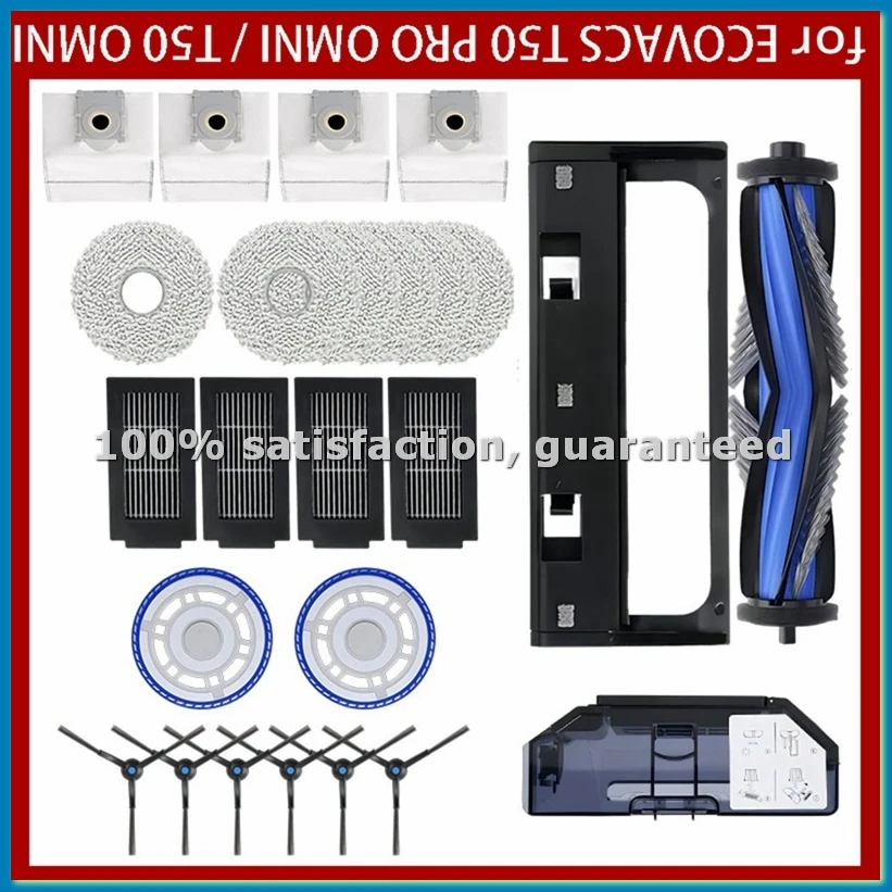 

Запасные части для робота-пылесоса T50 PRO OMNI / T50PRO / T50 OMNI: основные и боковые щетки, салфетки для мытья полов, HEPA-фильтры, мешки для сбора пыли - A63M