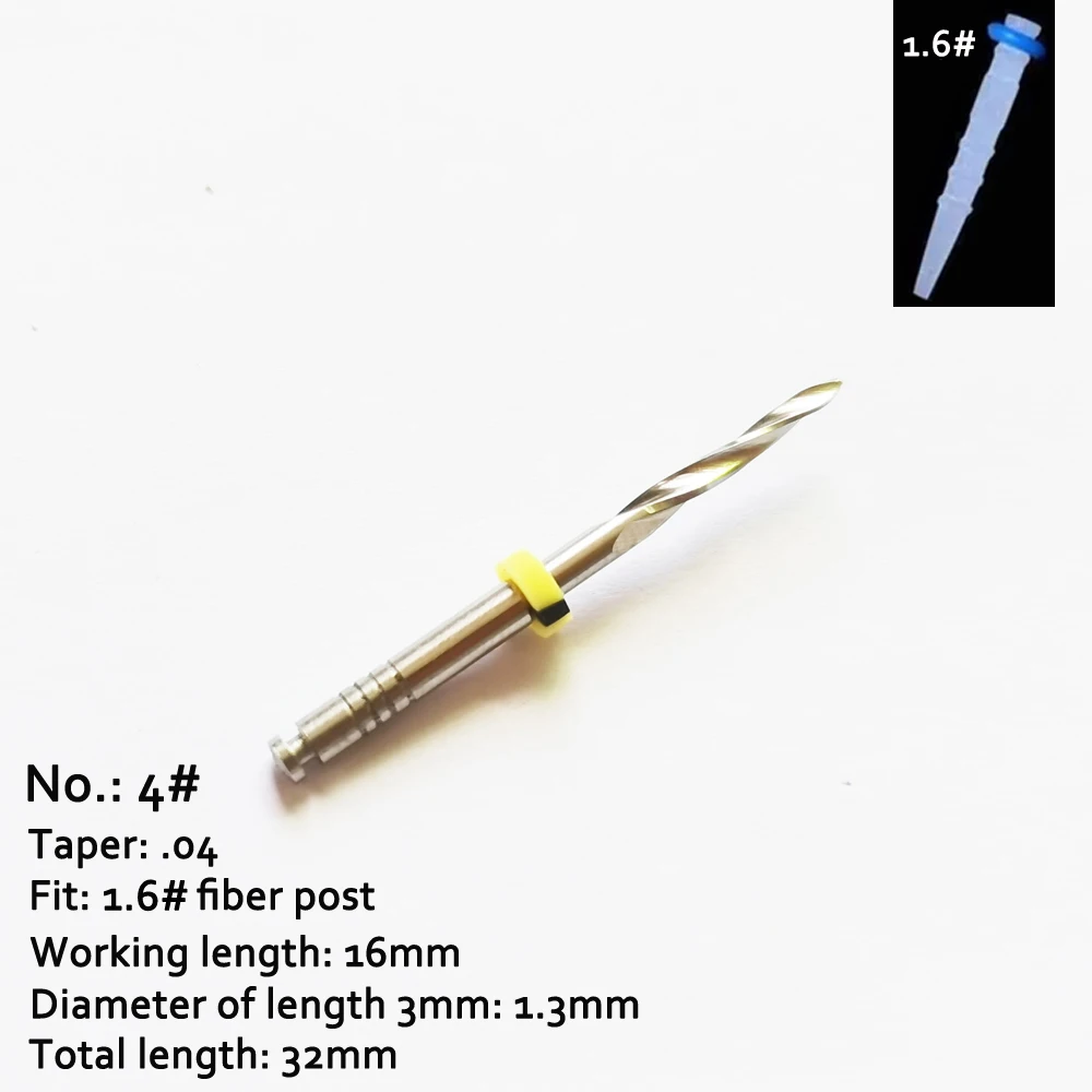 4 PCS/Pack Dental Drills For Fiber Post 1-4# Length 32mm Can Be Sterilled