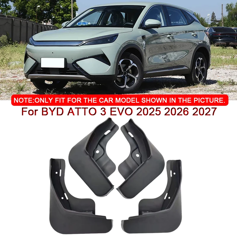 

For BYD ATTO 3 EVO 2025 2026 2027 Car Styling ABS Car Mud Flaps Splash Guard Mudguards MudFlaps Front Rear Fender Auto Accessory