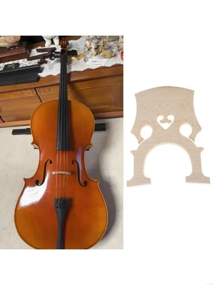 Pont violoncelle en bois, pont violon en bois, pont d'instruments à cordes adapté à l'amélioration Transmission des