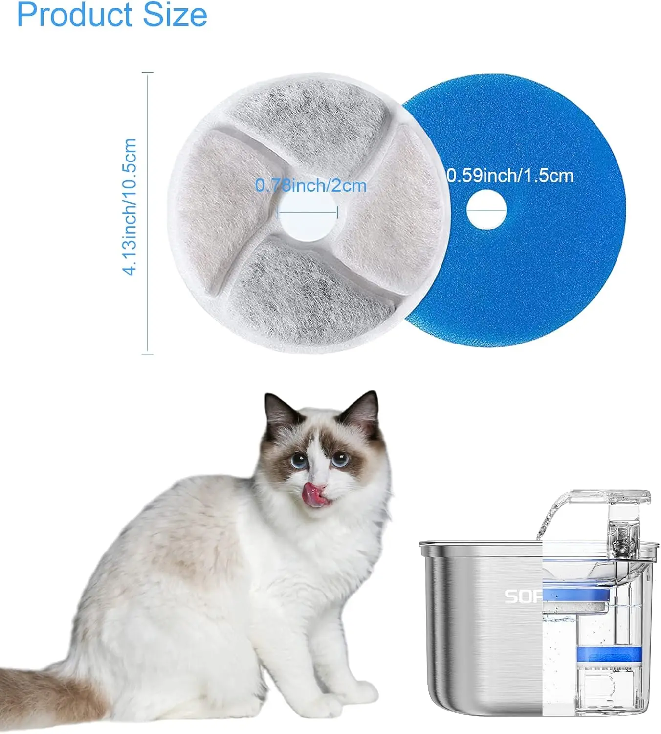 Filters for Cat Water Fountain Filters Replacement Filter Mu