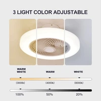 Smart Ceiling Fan Fans With Lights Remote Control Bedroom Decor Ventilator Lamp 52cm Air Invisible Blades Silent 3
