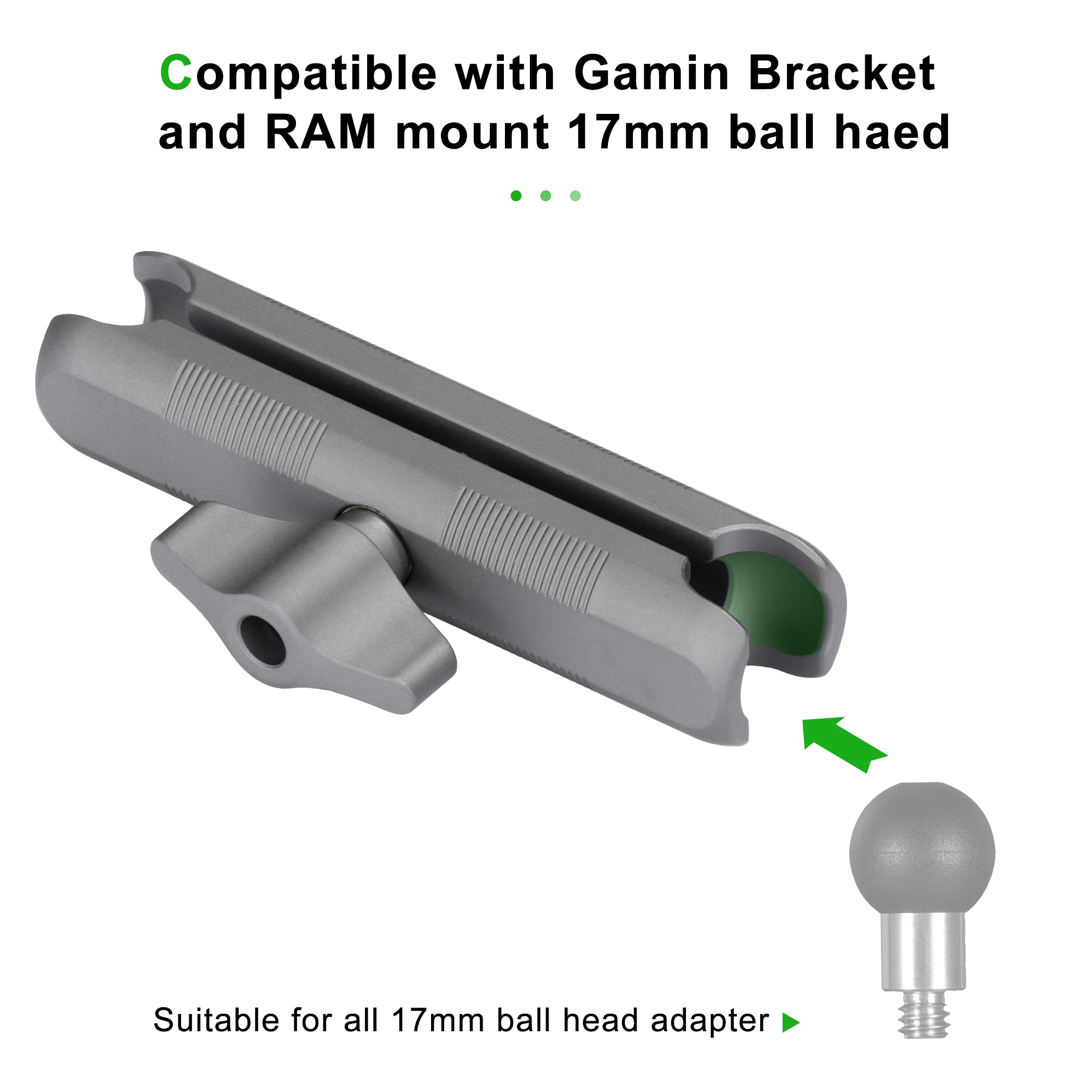 FANAUE 17mm Ball Head Connecting Rod Quick Release Arm Clamp Motorcycle Mobile Phone Ball Head Bracket Sports Camera Accessories