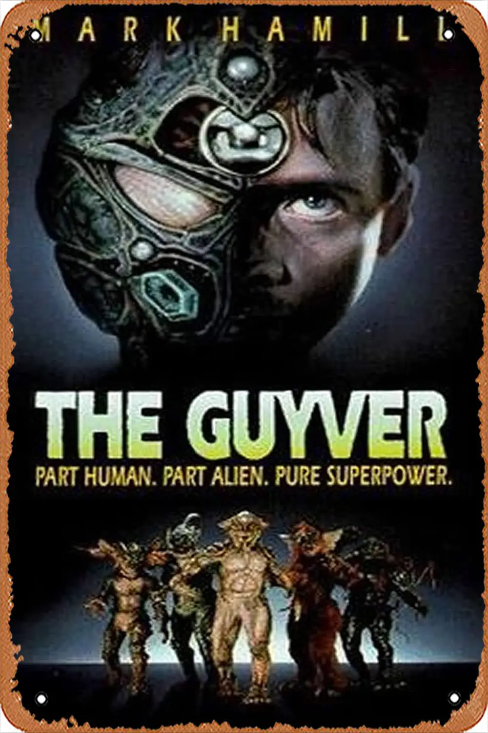 Muecddoa Movie Poster Classic Metal Sign Guyver (1991) Wall Art Decor Tin Sign-8x12inch