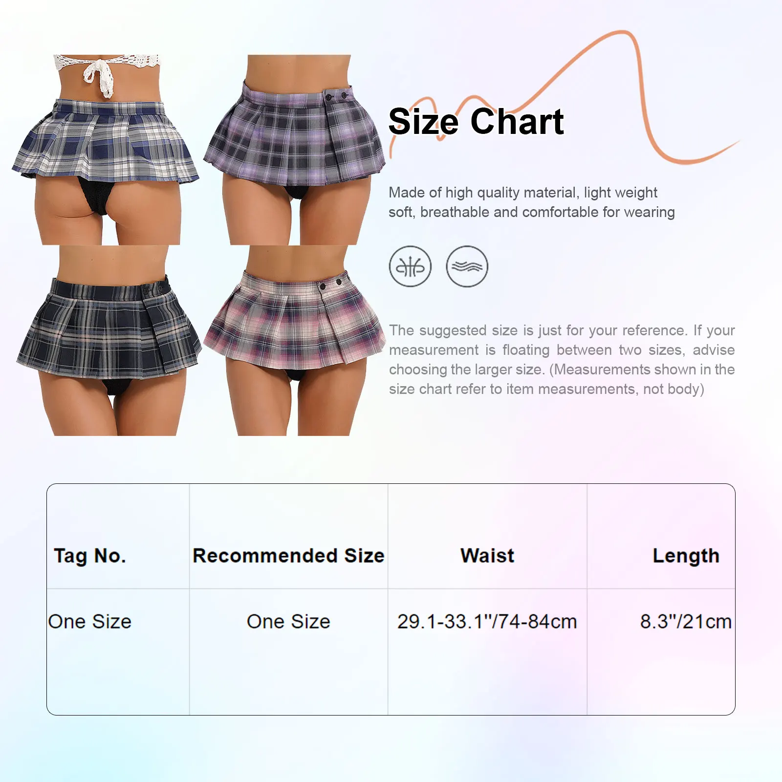 Rok Mini Jk Kotak-kotak Siswi Pakaian Tidur Wanita Seksi Rok Permainan Peran Siswa Rok Mikro Berlipat Penutup Bikini Pinggang Tinggi