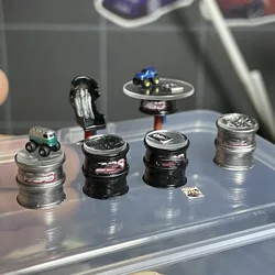 1:64 Scale Wheel Hub Modification Table Garage Scence Decoration Miniature Modifications Accessories Collectle Figure Model