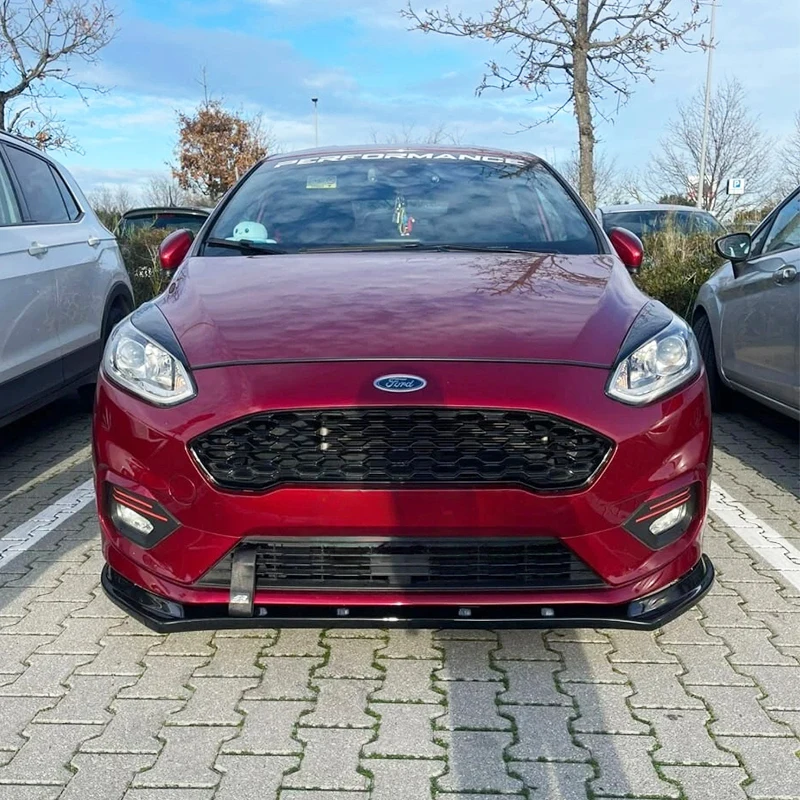 

For Ford Fiesta MK8 ST Line 2017 2018 2019 2020 Front Splitter Front Bumper Lip Chin Spoiler Splitter Lip Guard Protector Kits