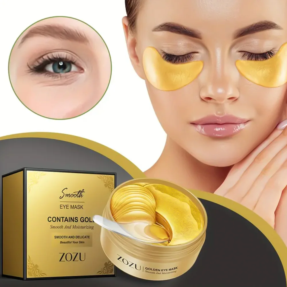 

«30 шт. 24-каратных золотых патчей для маски для глаз — против старения и темных кругов, увлажняющий коллагеновый усилитель для пухлых глаз»