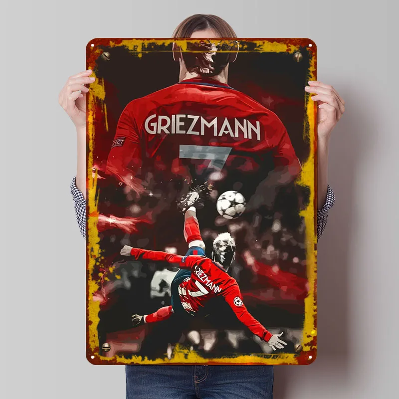 Антуан Грізманн жестяные знаки спортивные плакаты украшения для предметов домашнего декора металлический знак на заказ для настенного художественного украшения ретро
