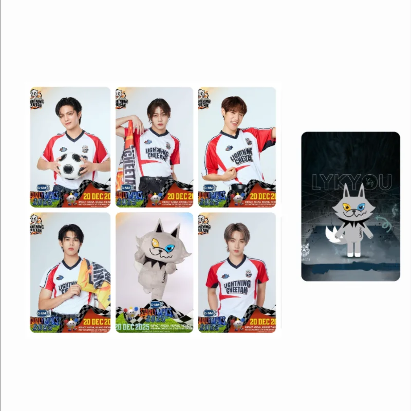 6PC/SET LYKN William Jakrapat Lego Rapeepon Nut Thana Tui Chayatorn Hong Pichetpon Double-side Printing 3 Inch Small Cards