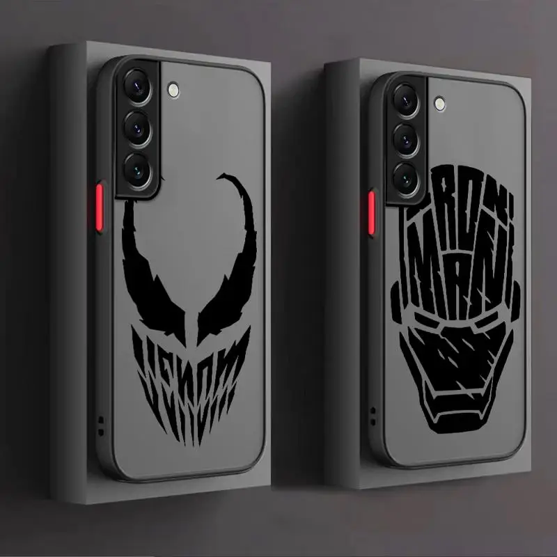 Marvel Punisher Spider-Man phone case for Samsung Galaxy S22 S24 ultra fe S10 20 S21 S23plus 10 Los casos matte frosted fundas