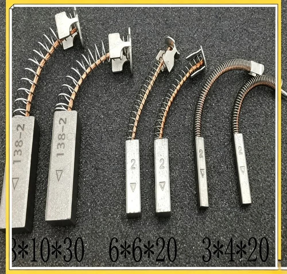 L-Silver Carbon Brush 3x4x20mm 6x6x20mm 8x10x30mm for CT Machine Signal, High Silver Content Replacement Brush