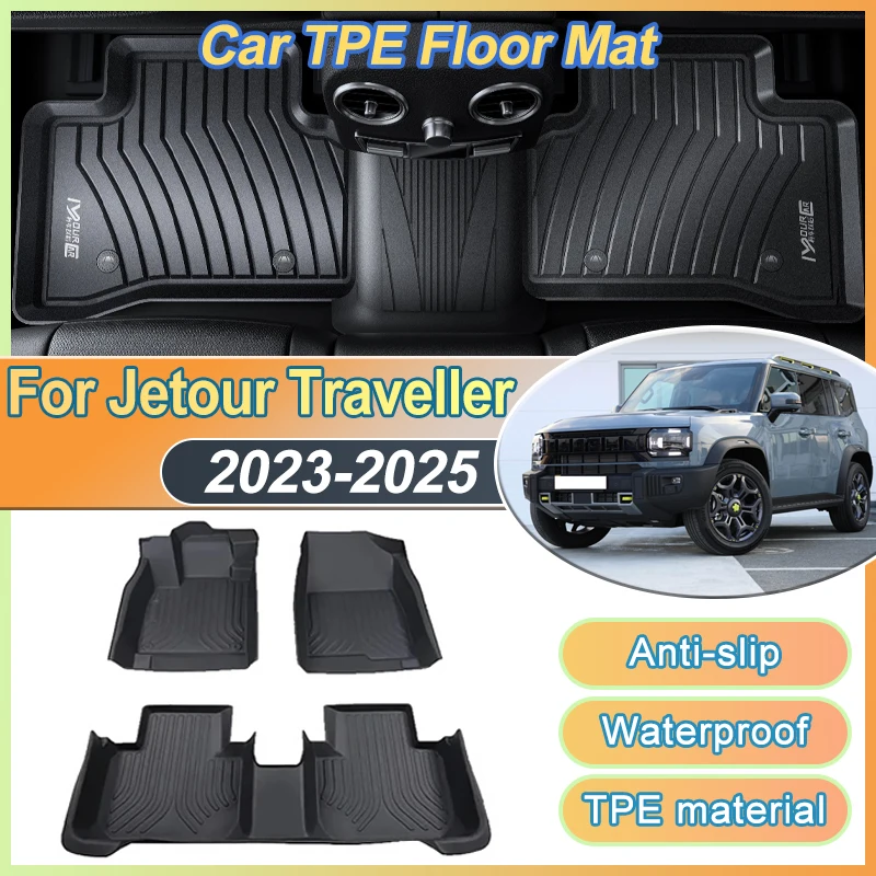 

Car Floor Mat For Jetour Traveller T2 2023 2024 2025 Shanhai ICH-X K3 LHD Waterproof Mud Carpet Foot Full Pads TPE Accessories