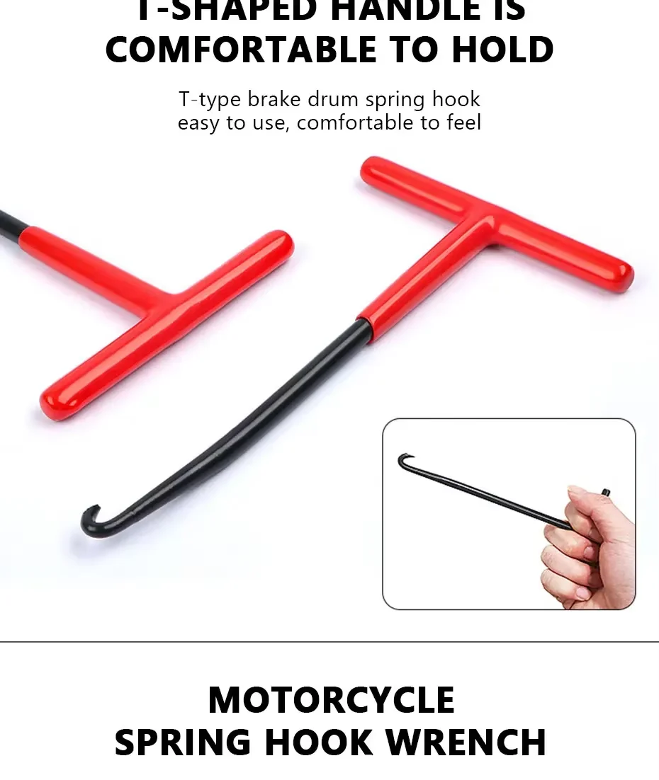 Motorcycle Exhaust Spring Puller Tool T Handle Muffler Pipe Install Removal Wrench for Dirt Bike ATV Scooter