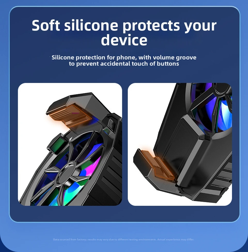 Mobile Phone Radiator Ice Cooler Magnetic Snap-On Cooling Fan RGB Lights Portable Game Cooler For Vlog Mobile Gaming