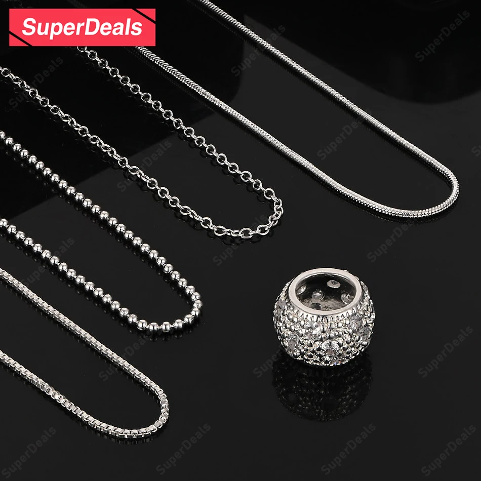 

SuperDeals 16-30 Inch 925 Sterling Silver AAA Zircon Wheel Pendant Necklace Fashion Simple Trendy New Jewelry Birthday Party