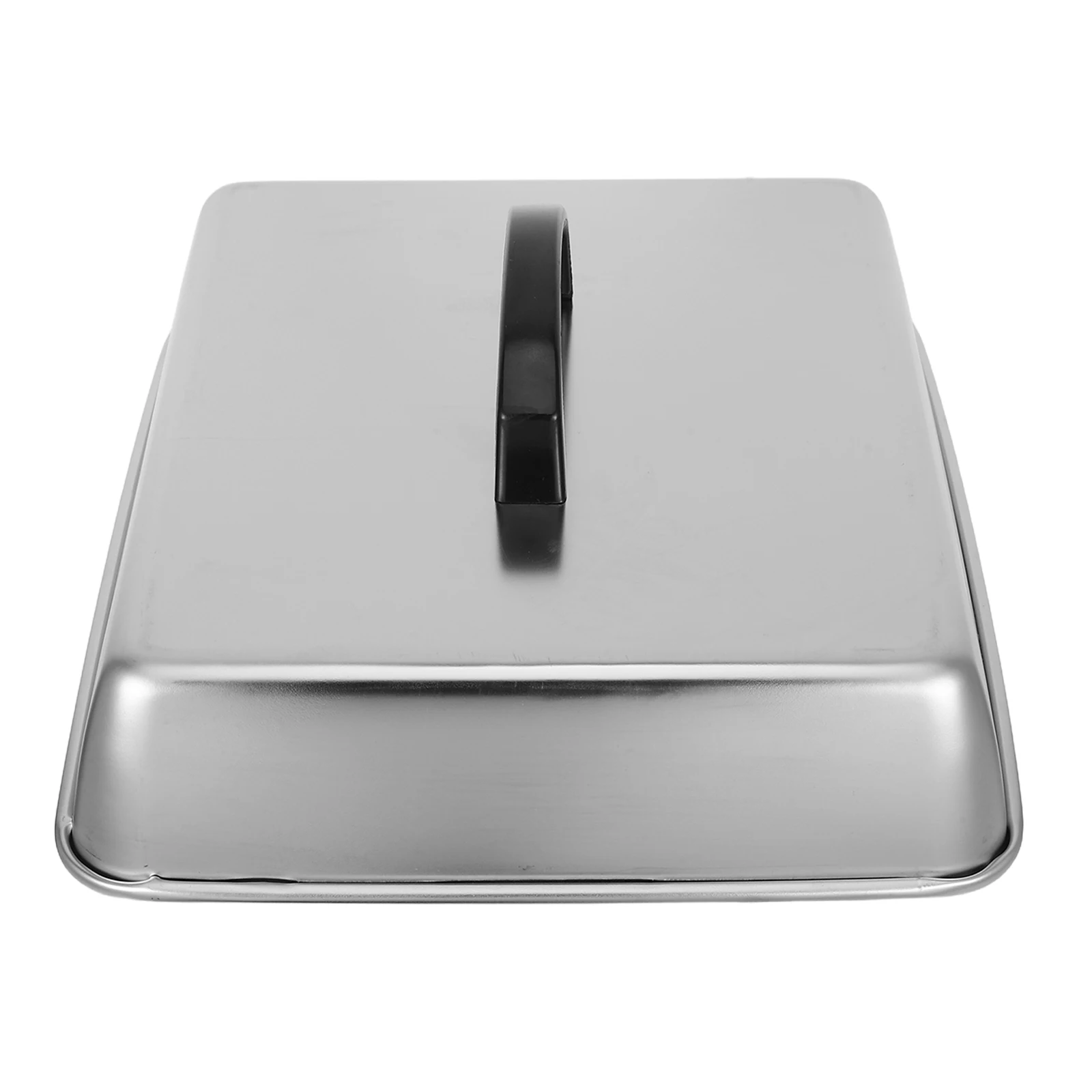 Grelha retangular capa de vapor com alça assadeira capa de aço inoxidável tampa de cozimento panela de vapor hambúrguer cobre grelha