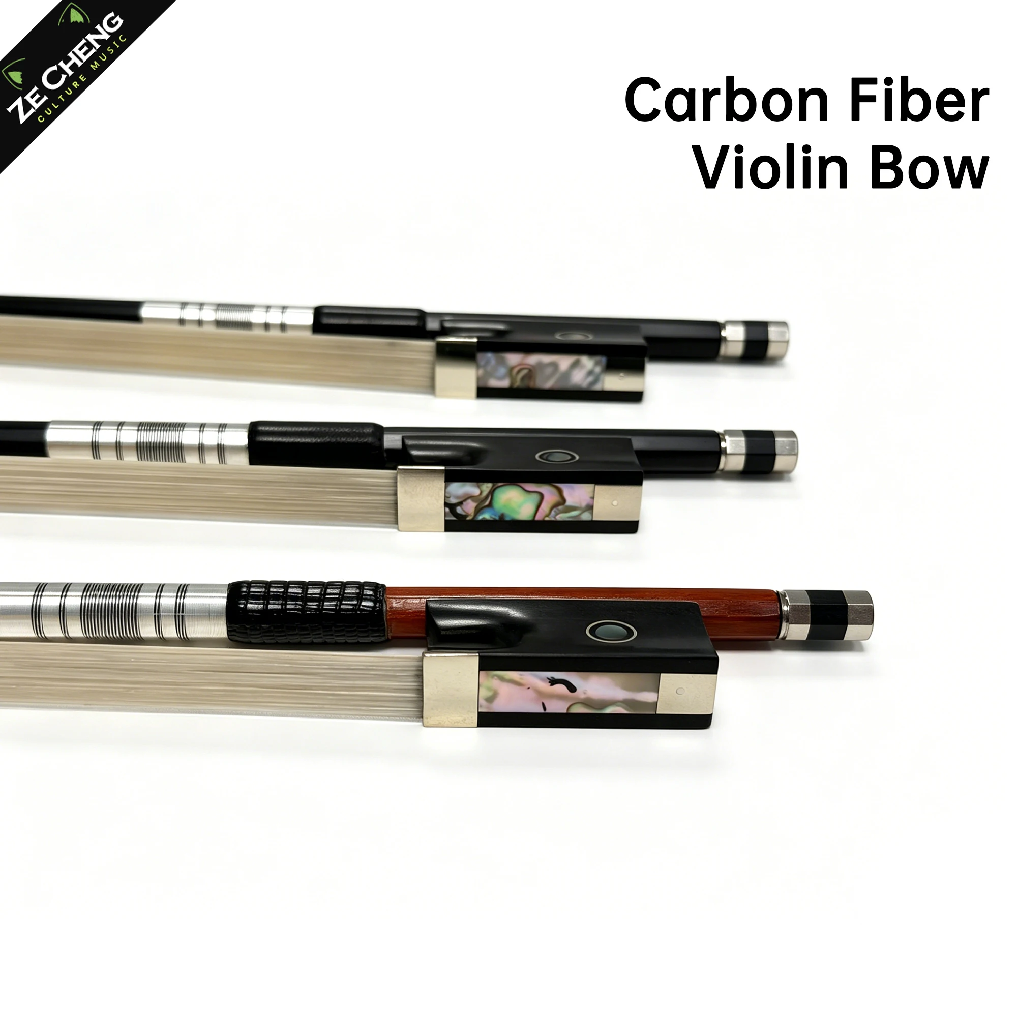 Professional Carbon Fiber 4/4 Violin Bow, Strong & Balanced, Anti-Slip Winding, Excellent for Advanced Players