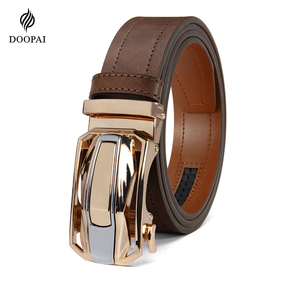 

Стильный мужской ремень из искусственной кожи - модные ремни для повседневной жизни, отдыха, вечеринки, фестиваля, работы и бизнеса с автоматической пряжкой