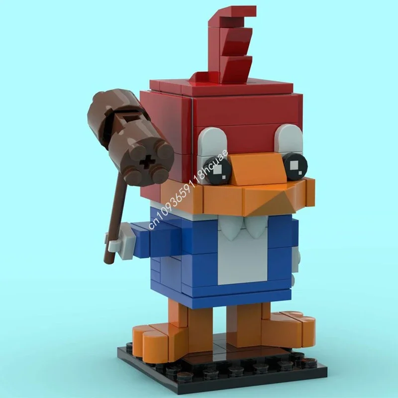 

108 шт. MOC Woody Woodpecker Brickheadz модель строительные блоки креативная архитектура кирпичные ремесленные игрушки рождественские подарки