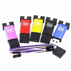 5PCS ST LINK Stlink ST-Link V2 Mini STM8 STM32 Simulator Download Programmer Programming With Cover DuPont Cable ST Link V2