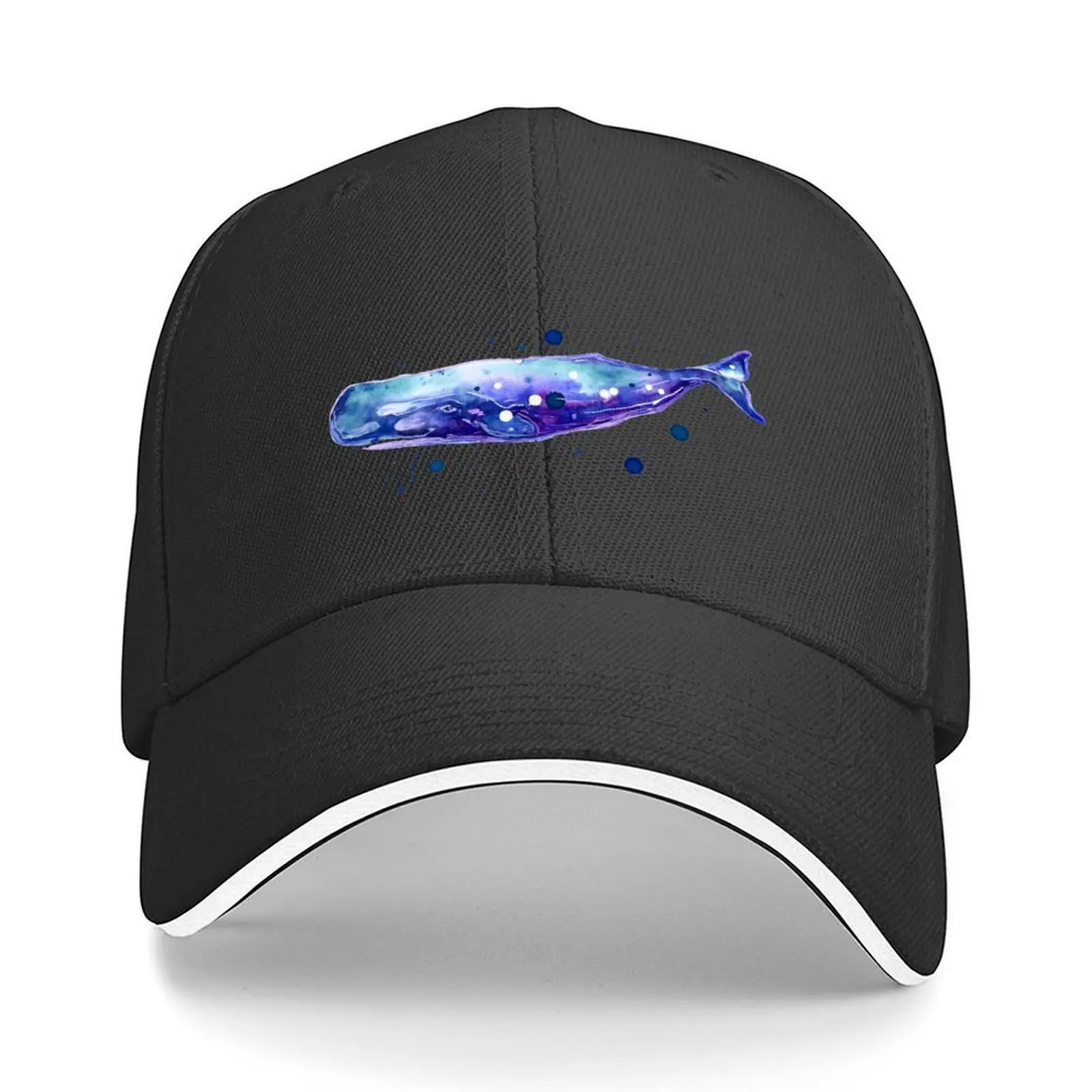 

Sperm Whale Baseball Cap Big Size Hat Hip Hop dad hat black Male Women's