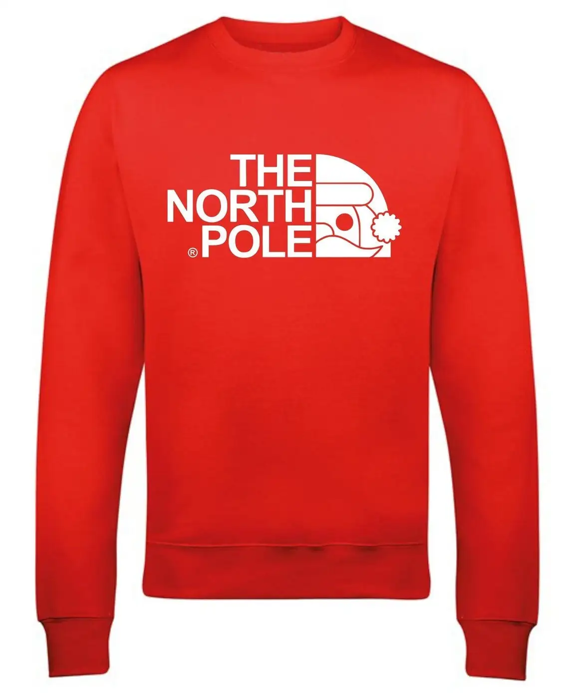 Nuevo Jersey navideño The North Pole, suéter navideño con cara de Papá Noel, camiseta