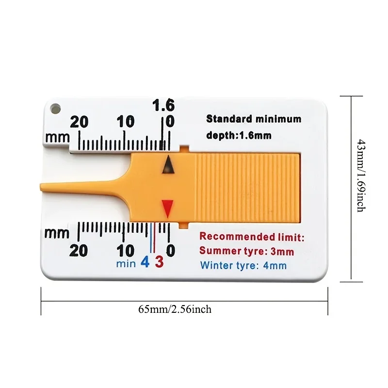 Tire Tread Depth Gauge 0-20mm Portable Car Wheel Tire Depth Gauge Tool Tire Wear Gauge Tread Checker For Car Truck Motorcycle