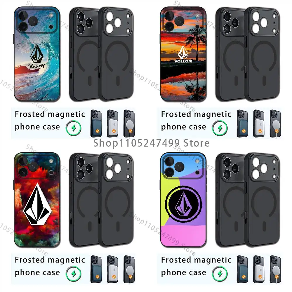 

V-VOLCOM-S Sport Style Phone For iPhone 17,12,11,16,15,13,14,Pro,Max,Plus,Mini, For Magsafe,Magnetic Wireless Charging Case