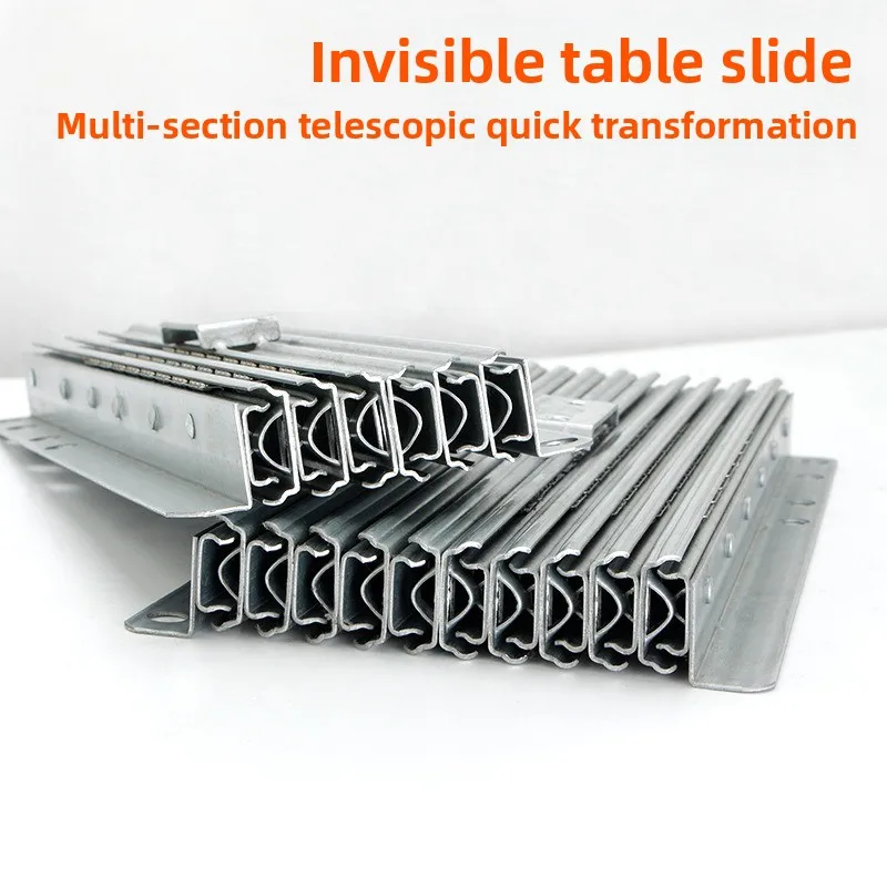 منزلق تمديد الطاولة غير المرئي، حاجز تصغير من سبائك الألومنيوم لاستخدام الطاولة القابلة للطي #3