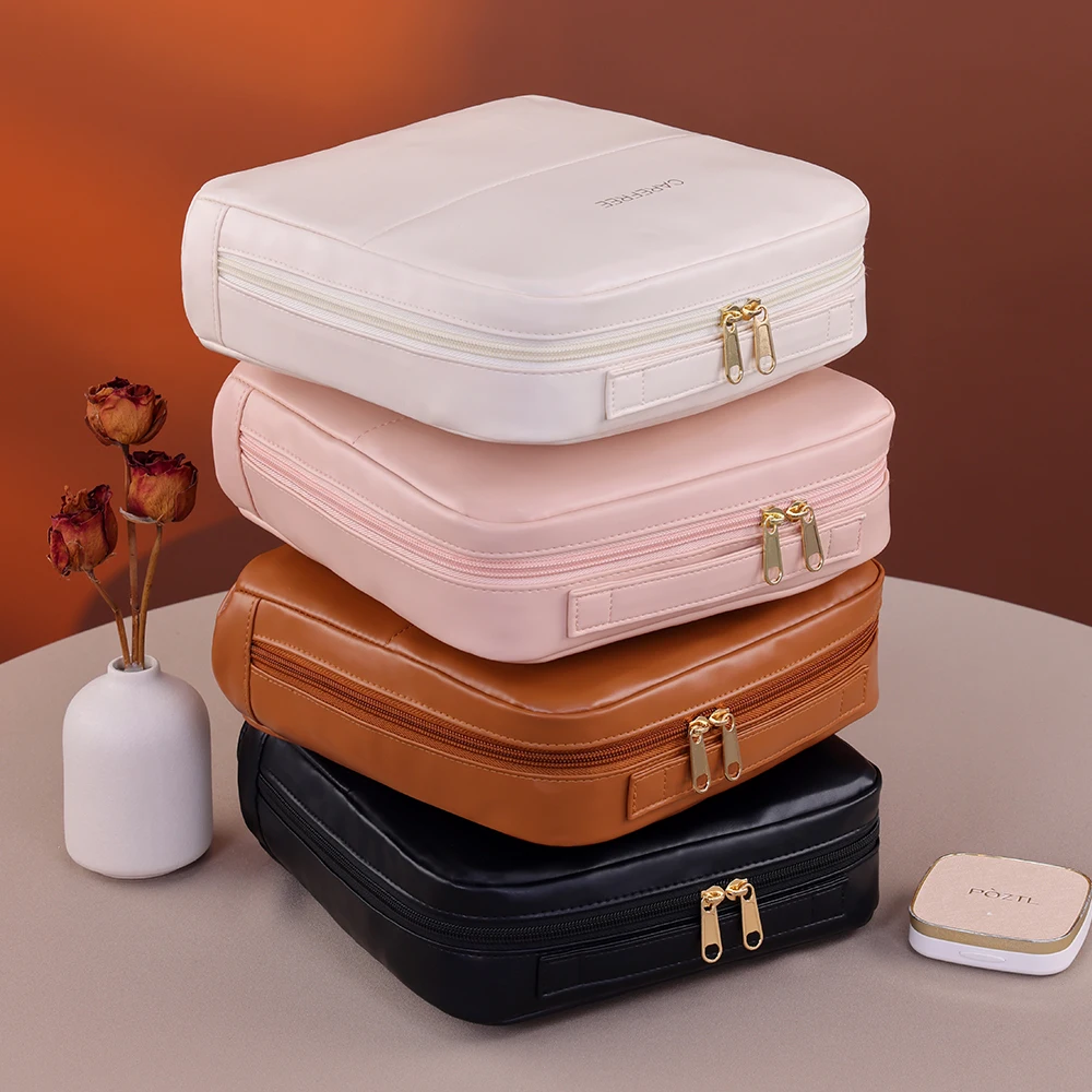 حقيبة محمولة واقفة ذات سعة كبيرة للسفر مقاومة للماء حقيبة تخزين أدوات الزينة لأدوات التجميل من Brues منظم المكياج النسائي #4