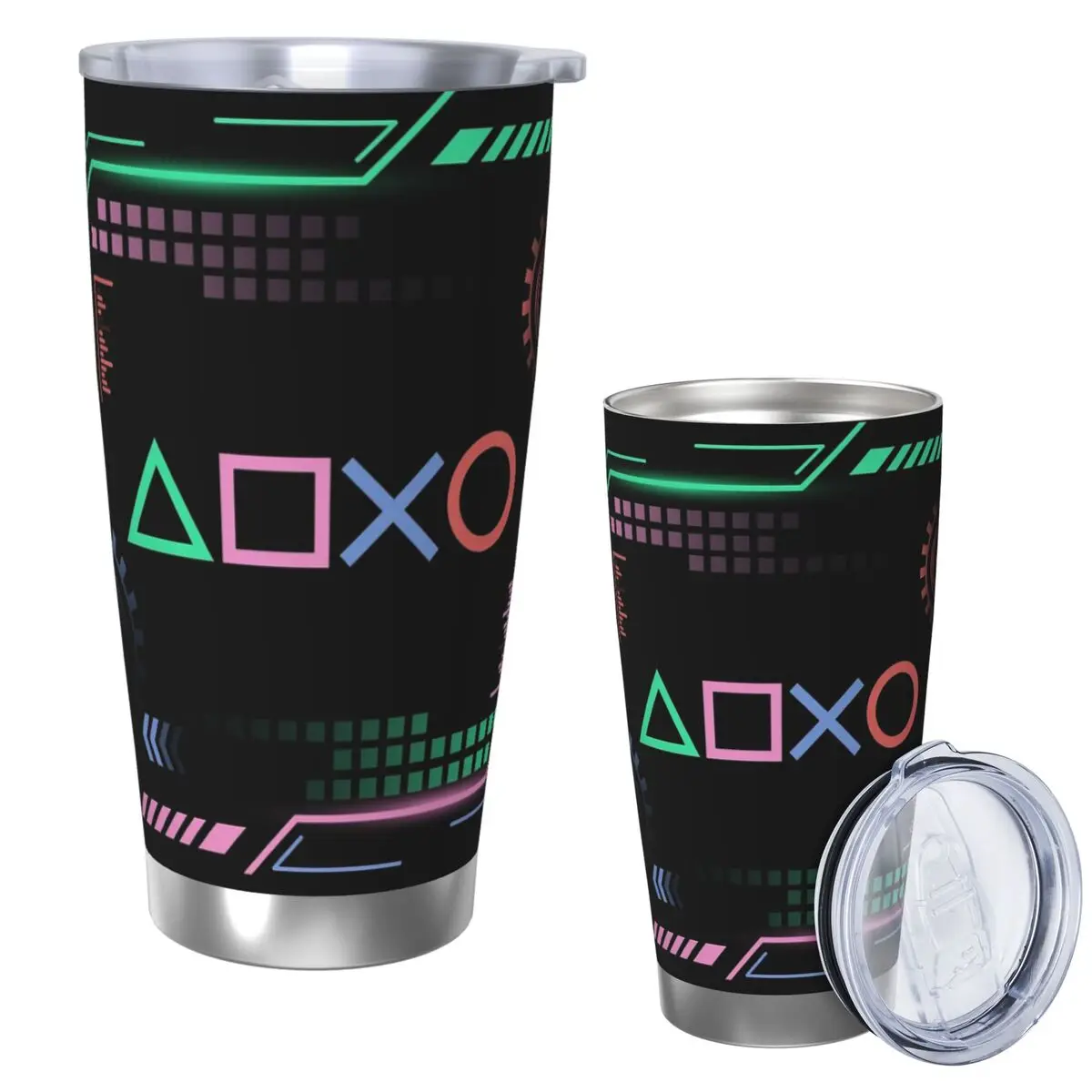 

Стакан Gamer Life из нержавеющей стали, кружки с вакуумной изоляцией, термохолодная чашка, соломинки с крышкой, 20 унций