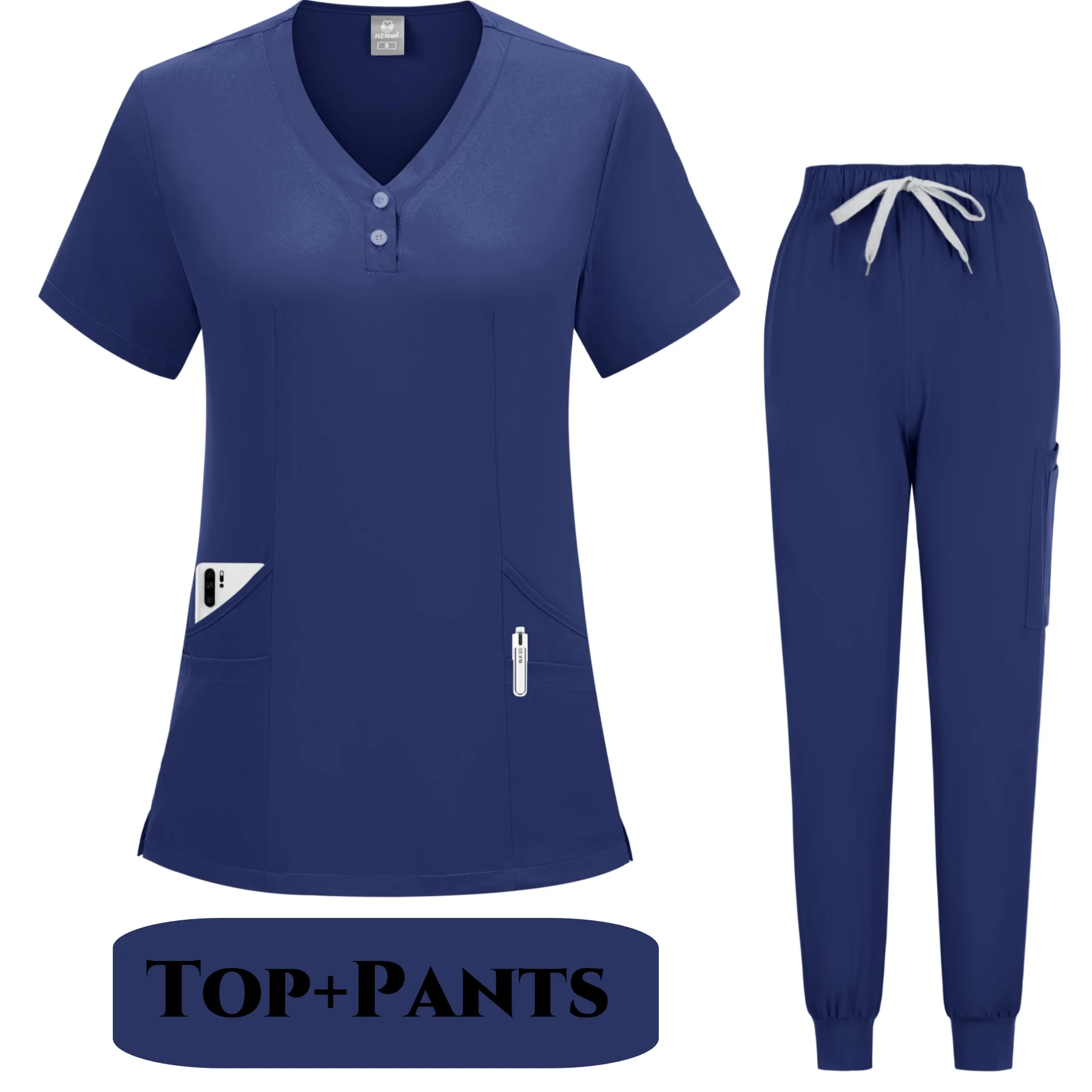 ClassicNew-Conjunto de ropa de trabajo para enfermera, uniforme Médico Quirúrgico Dental, Top de pantalón Clínico, Laboratorio, Spa, Hospital