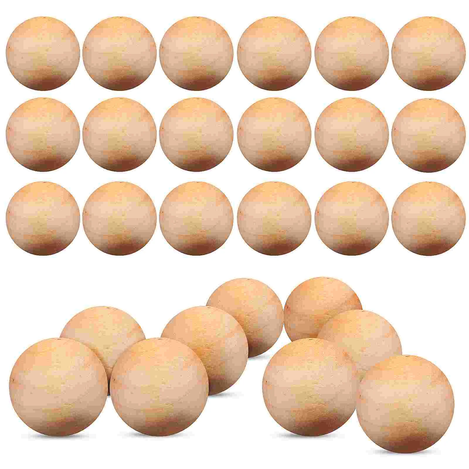 100 Pcs Wooden Beads Ball 12mm Non-hole DIY Crafts Unfinished Balls For Mini Spheres