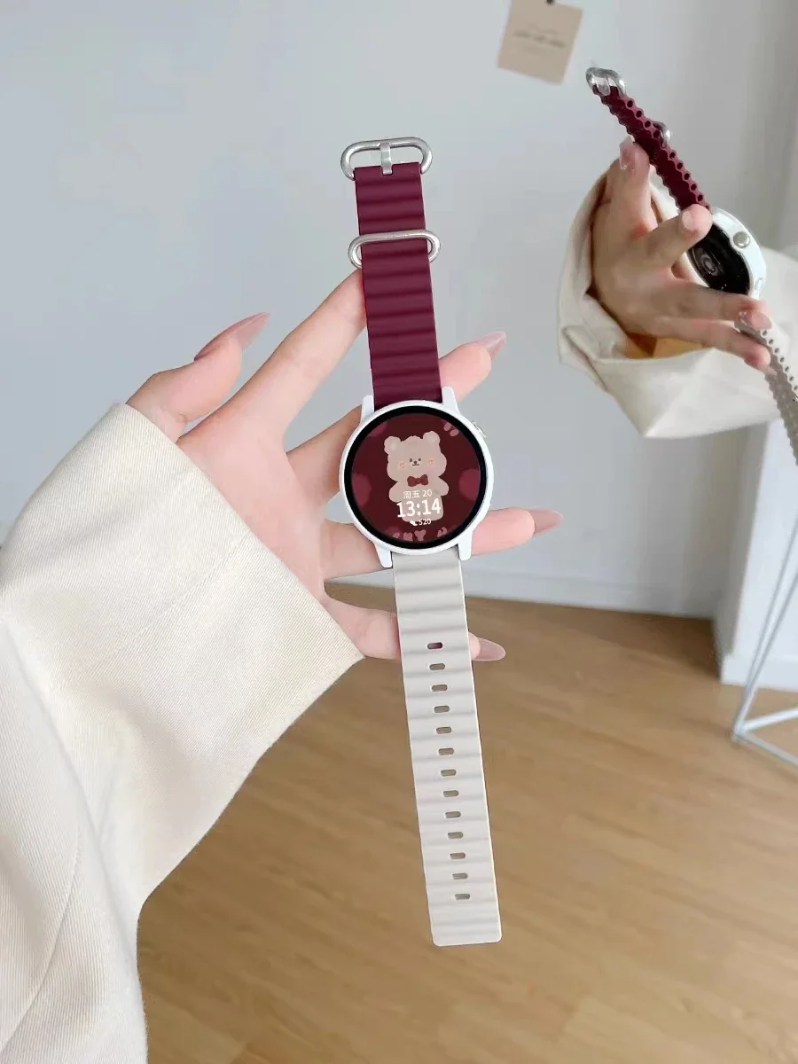 المحيط شريط مطاطي ل سامسونج غالاكسي ساعة ، سيليكون حزام ل Amazfit GTR ، هواوي GT2 3 ، كلاسيك 5PRO ، نشط ، 40 مللي متر ، 44 مللي متر ، 41 مللي متر ، 45 مللي متر