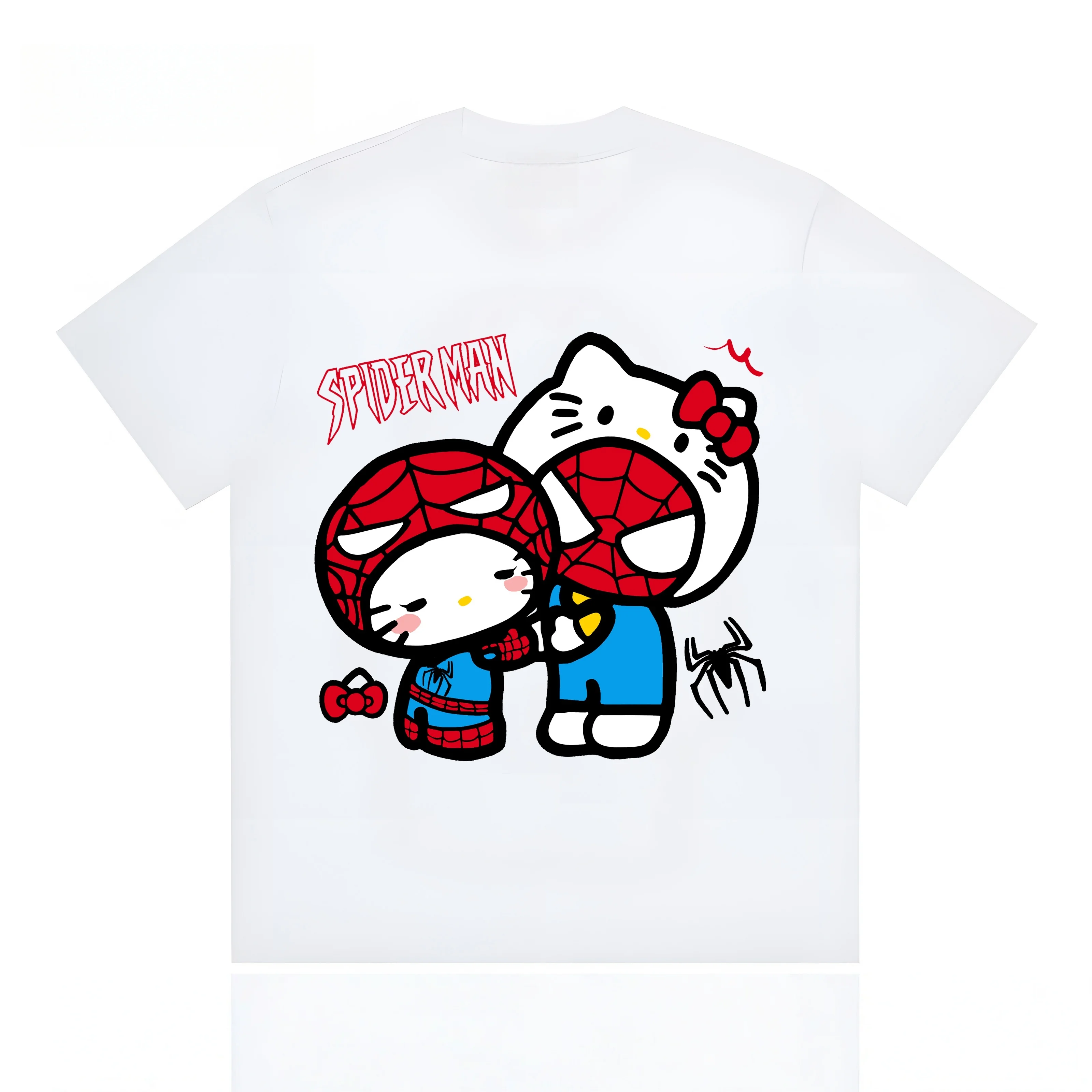 

2025 New Spider Man Men's and Women's T-shirt Fashion Printed Summer Dress Marvel Anime T-shirt Short Sleeve Top Women's Fashion