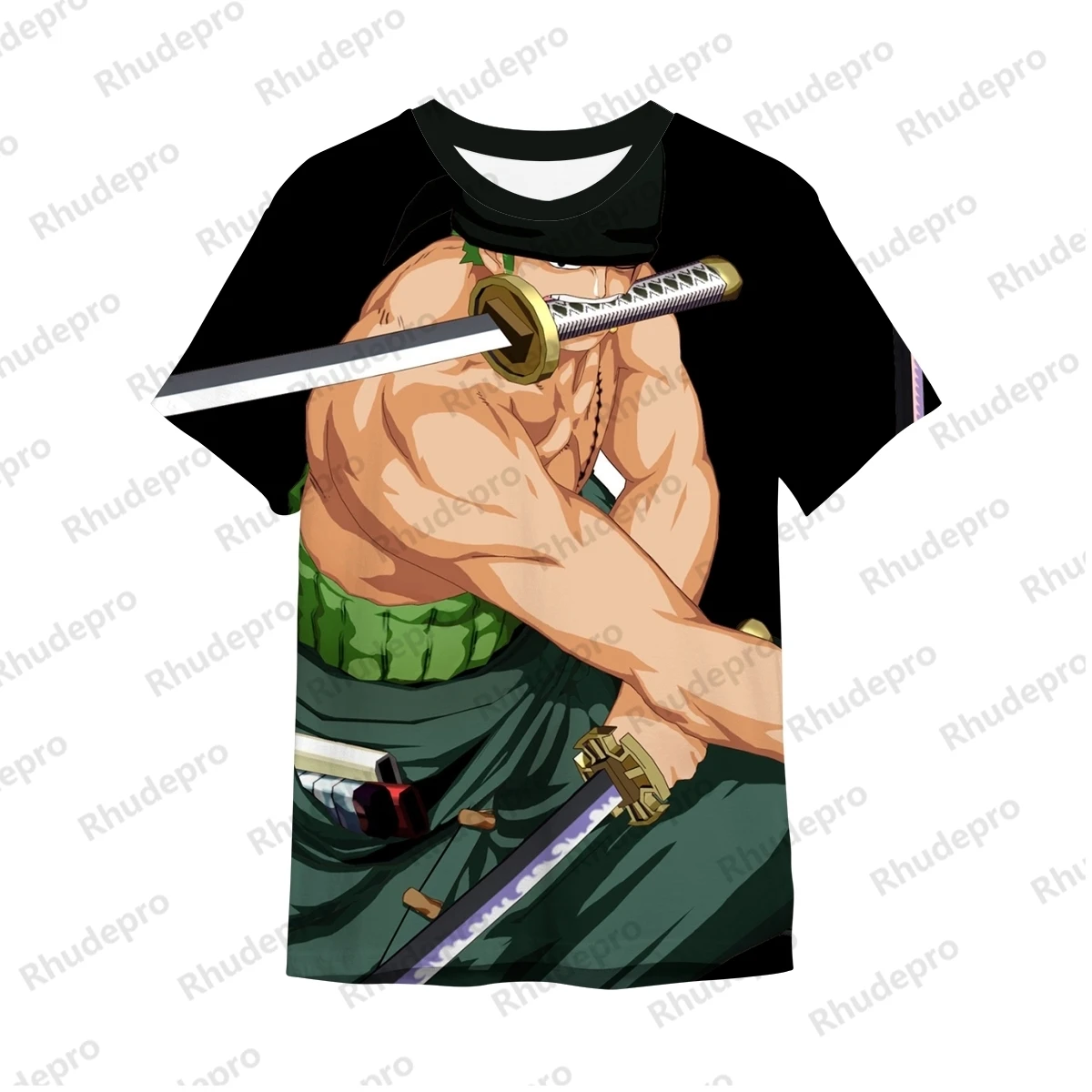 2024 Affe d Ruffy Männer Kleidung Roronoa Zoro Männer einteilige T-Shirt Mode Tops neue Harajuku-Stil Hemden Sommer Trend Shirts