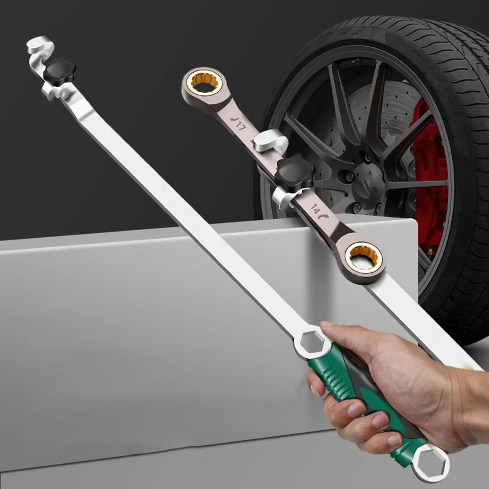 レンチエクステンダーツールバー-ヘビーデューティーハンドツール-滑り止めグリップ付き-自動車修理メカニック用レンチエクステンダーツール