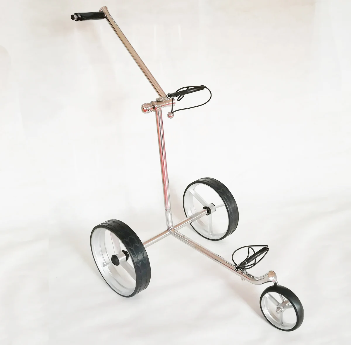 Stainless Steel Push Golf Trolley 3 wheel Very convenient fold to carry