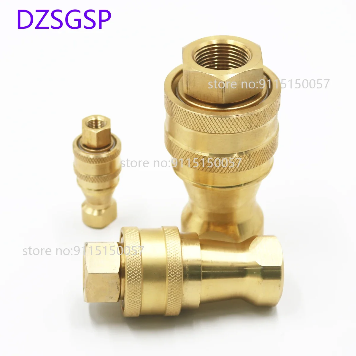 Hydraulic Quick Couping Coupler 1/4 3/8 1/2 3/4 1 Inch Female ISO7241KZD Close Type  Brass Material Plug Socket Connector Jonit