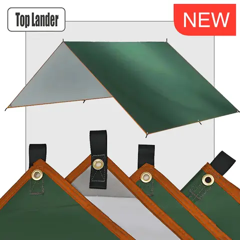 4x4m 5x3m 4x3m 3x3m Ultralight Waterproof Tarp Tent Large Camping Awning Sun Shelter Garden Canopy Outdoor Beach Shade Hiking