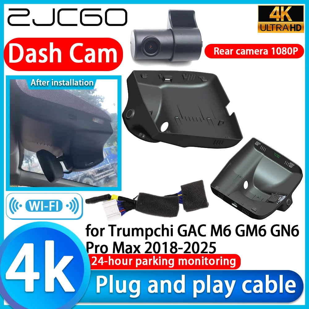 for Trumpchi GAC M6 GM6 GN6 Pro Max 2018-2025 4K DVR Dash Cam Car Camera 2160P Lens 24h Monitor Video Recorder Night Vision