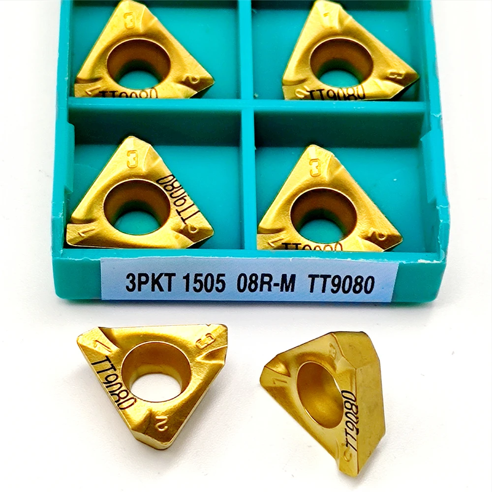Sisipan Karbida 3PKT150508R 3PKT100408R Sisipan Penggilingan TT9080 Alat Mesin CNC Pemotong 3PKT 150508 100408 R