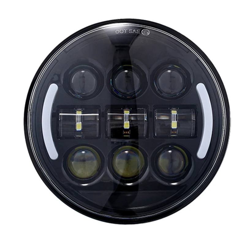 Better-45W 5.75 Inch Motorcycle Headlight LED Round Head Light Lamp High Low Projector With DRL Turn Signal Light
