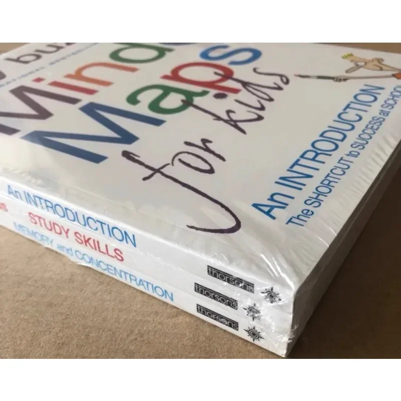3 livres Tony Buzan: cartes mentales pour enfants, livres d'images d'histoire anglaise pour enfants, apprendre l'anglais, livres de lecture