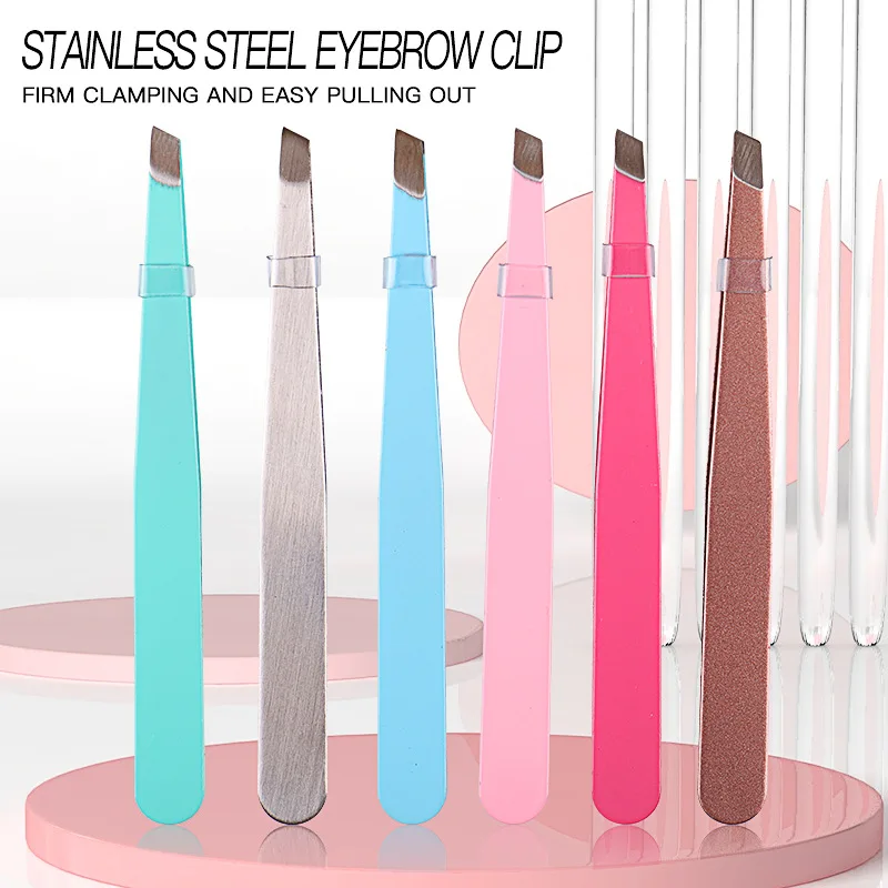 Stainless Steel Eyebrow Tweezers Set - Precision Tweezers for Eyebrow Shaping, Eyelash & Facial Hair Removal, Beauty Makeup Tool